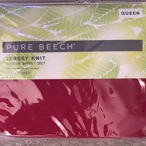 NWT Pure Beech brand Queen Jersey knit sheet set